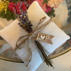 Ivory ring bearer pillow